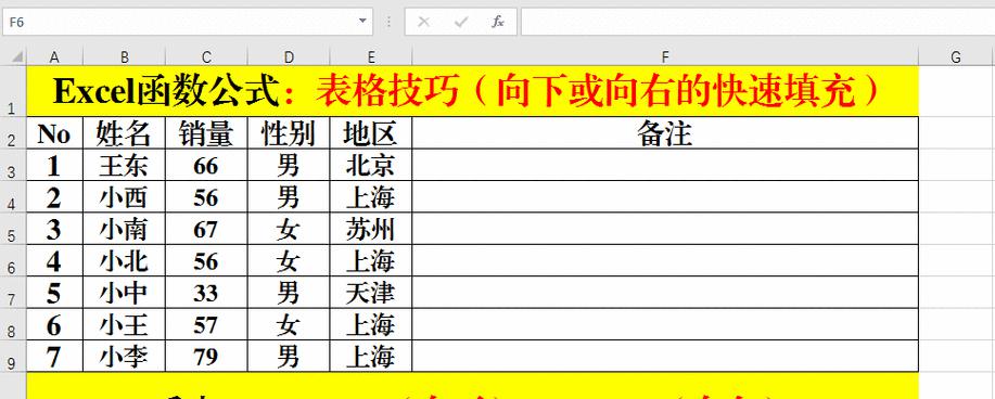 Excel中最常用的6个公式（提高工作效率，轻松应对数据处理）  第2张