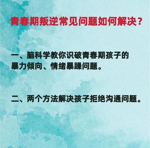 如何应对青春期孩子的脾气暴躁问题？  第1张